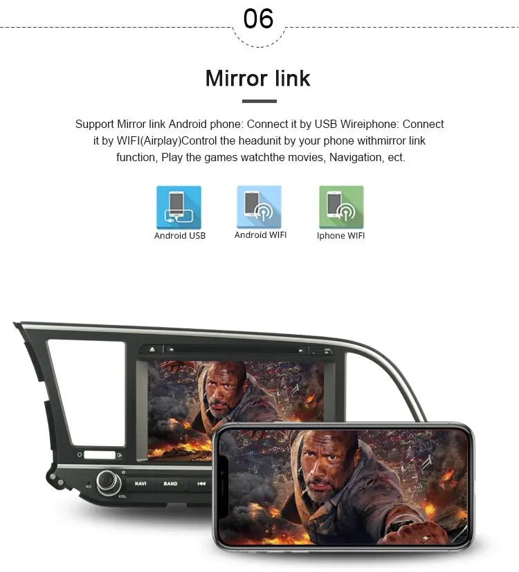 Perfect JDASTON Android 9.1 Car DVD Player For Hyundai ELANTRA 2016 2017 WIFI GPS Navigation 2 Din Car Radio Stereo Multimedia RDS Map 7