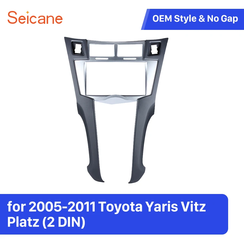 Seicane 2 Din автомобиля стерео рамка отделка комплект приборной панели для 2005-2011 Toyota Yaris Vitz Platz DVD плеер Установка ободок