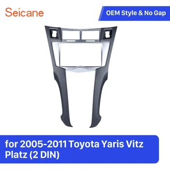

Seicane 2 Din Car Stereo Frame Trim Kit of Dashboard for 2005-2011 Toyota Yaris Vitz Platz DVD Player Installation Bezel