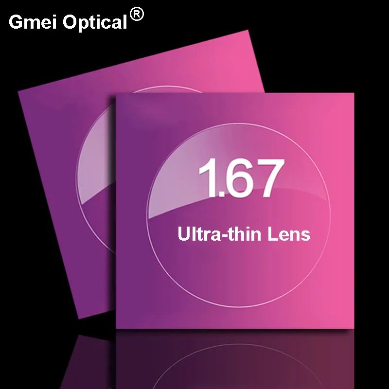 1.67 High Index Ultra-thin Coating Photochromic Grey Single Vision Prescription Lenses Anti-Radiation UV400 Color Change Fast