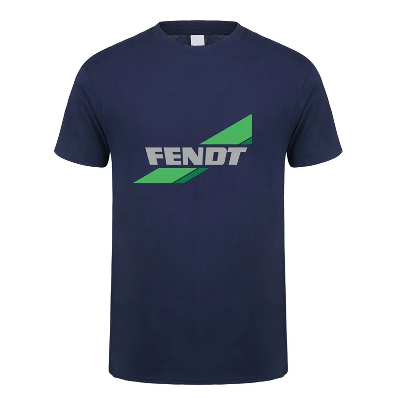 Летняя Fendt футболка футболки мужские модные короткий рукав хлопок o-образным вырезом Fendt футболка DS-026 - Цвет: Navy