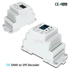 DS; DC5V 12 V 24 V DMX512 сигнал SPI сигнальный преобразователь контроллер dmx декодера поддержка 6803/8806/2811/2812/2801/3001/9813 IC