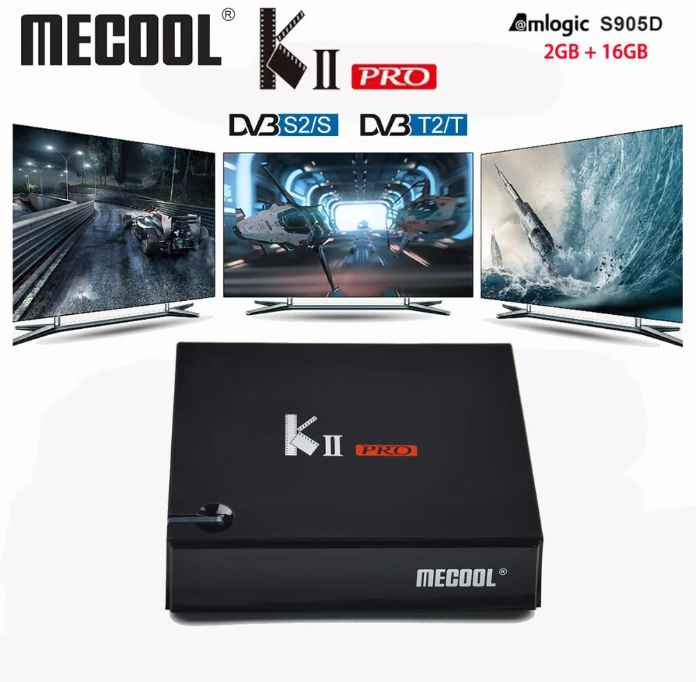 

DVB-T2 Android KII PRO Android 7.1 DVB-S2 S905D TV Box Quad Core 2GB 16GB Mecool K2 PRO 4K Media player CCCAM NEWCAMD Dual Wifi