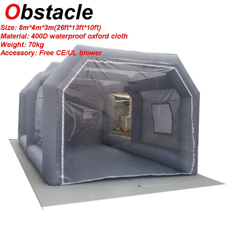 

Free Shipping To Door 26ft*13ft*10ft Inlatable Spray Paint Tent Portable Car Workstation Paint Booth With Two Free Blower