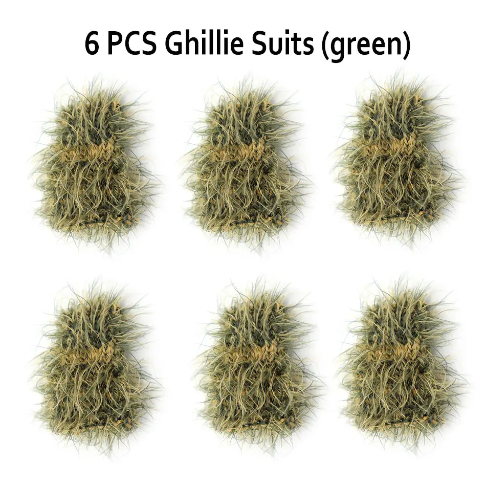6 шт. шерсть Ghillie костюм оружие части для камуфляжной снайперской фигуры