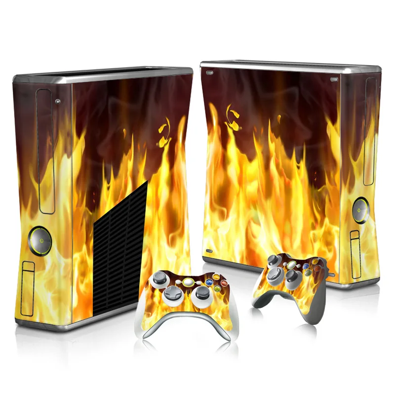 

Top quality stickers Vinyl Skins For Microsoft Xbox 360 Slim Sticker Controller and Console Protective Skins