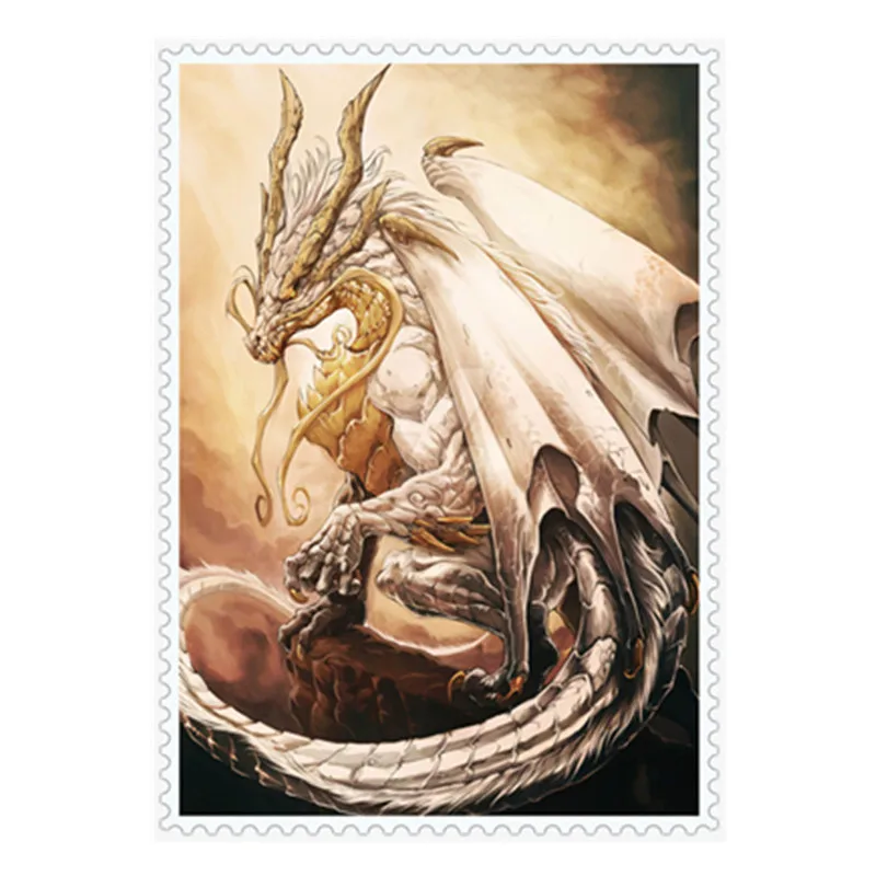 

Mosaic Embroidered Cross Stitch Cartoon Animal Dragon Picture Home Decoration Gift Round 5D DIY Diamond Painting Cross Stitch Se