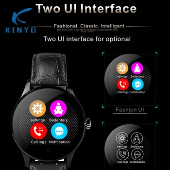 

2018 Smart Watch Two UI Interface 1.22 Inch IPS Round Screen Support Sport Heart Rate Monitor Bluetooth Super slim SmartWatch