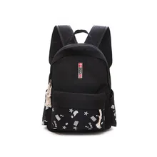 Fresh Canvas Backpack School Children Schoolbags For Girls Primary School Book Bag School Bags Printing Backpack Black Pinkl diomo school bag stripes canvas backpack schoolbags stylish students school backpack for girls travel bags usb charging port