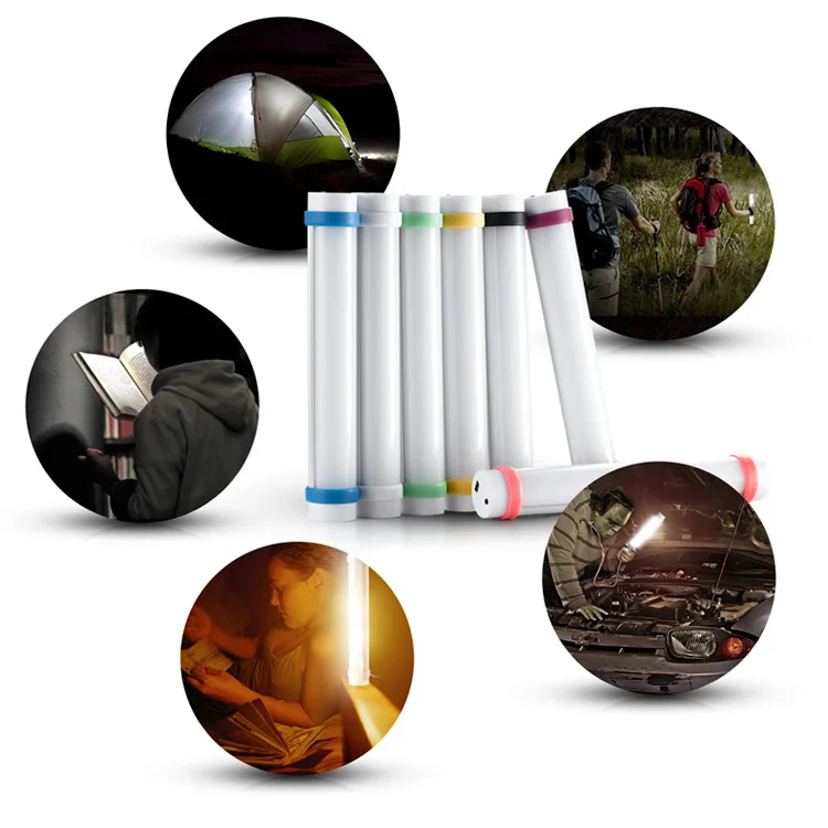Portable & Rechargeable 4-Level Adjustable Brightness Led Lantern Light / Lamp with Built-in Battery for Camping / Hiking/Tent