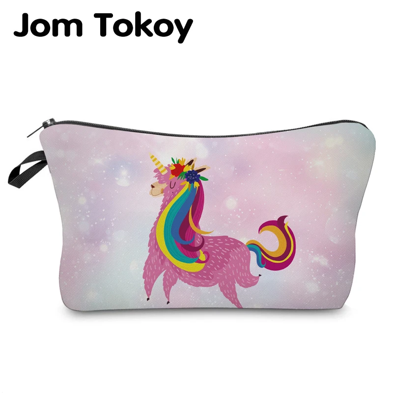 Jom Tokoy Несессер для косметики макияж печать Llama косметичка модная женская брендовая сумка для макияжа Hzb938