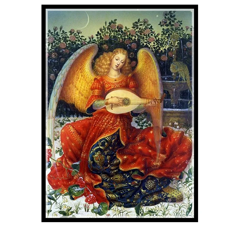 

Golden panno,Needlework,Embroidery,DIY portrait Painting,Cross stitch,kits,14ct Play the guitar Cross-stitch,Sets Embroidery17