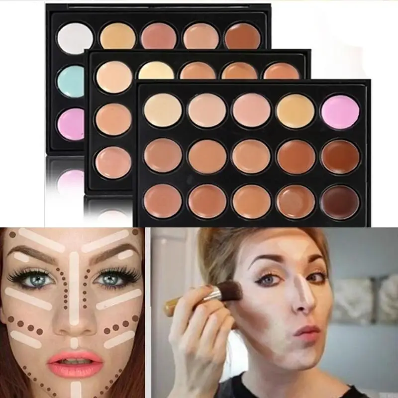 

15 Colors Face Concealer Makeup Mini Professional Face Concealer Camouflage Palette Cream Contour Makeup