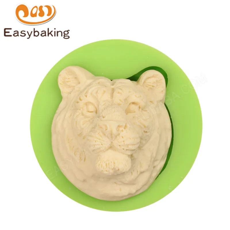 ES-0024 Tiger Head Silicone Molds Fondant Mould for cake decorating