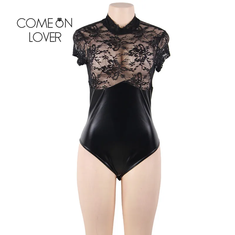 Женский костюм Comeonlover облегающий Кружевной Костюм из искусственной кожи