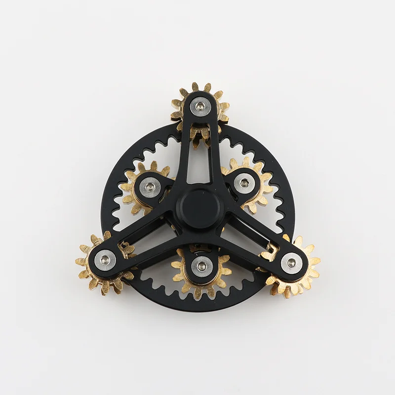Tri-Spinner Hot Wheels зубчатое соединение, высококачественный металлический Спиннер, ручной Спиннер, антистресс, игрушки для взрослых - Цвет: hei4