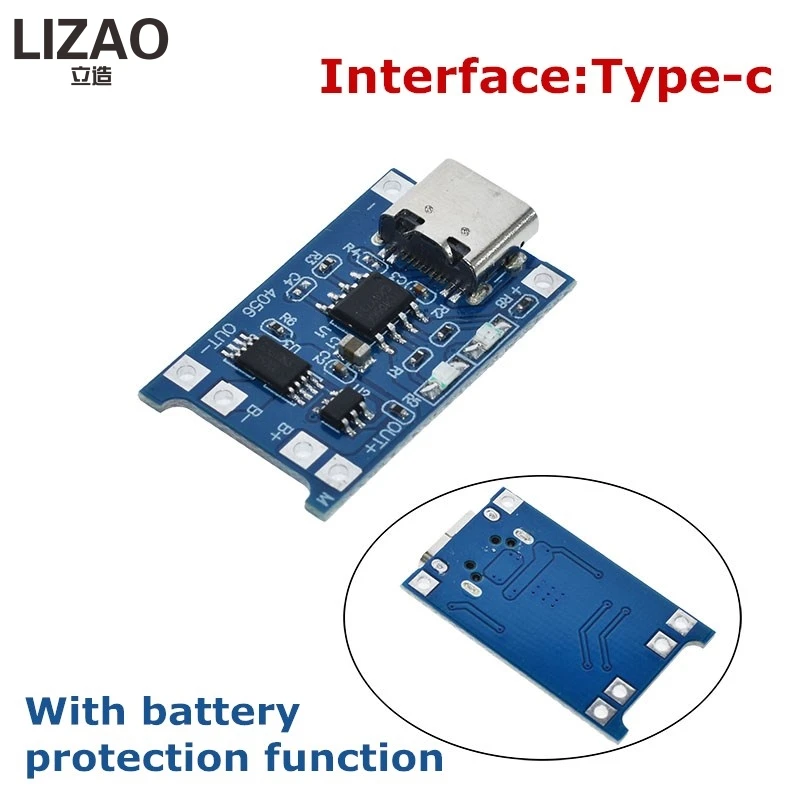 Mini Micro Type-C USB 5V 1A 18650 TP4056 Lithium Battery Charger Module with Dual Functions and Protection, 1A Li-ion Charging Board image 6