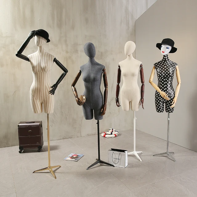 Props female half body mannequin cloth display rack high quality