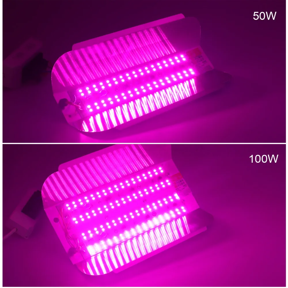 Borbede светодиодный светильник для выращивания растений, 50 Вт, 100 Вт, 220 В/110 В, полный спектр, комнатный светильник для выращивания лекарственных растений, комнатных растений, овощей и цветов