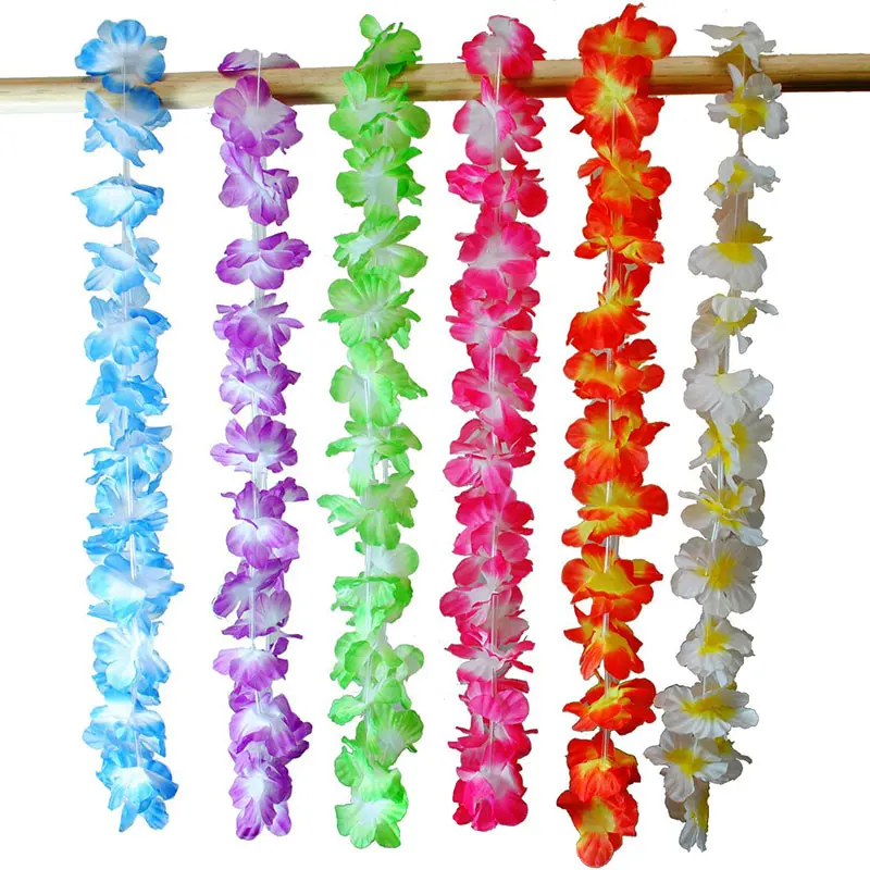 

Hot Sale 36 Pcs/Set Tropical Hawaiian Flower Garland Party Necklace Garlands Leis Supplies Decoration TY