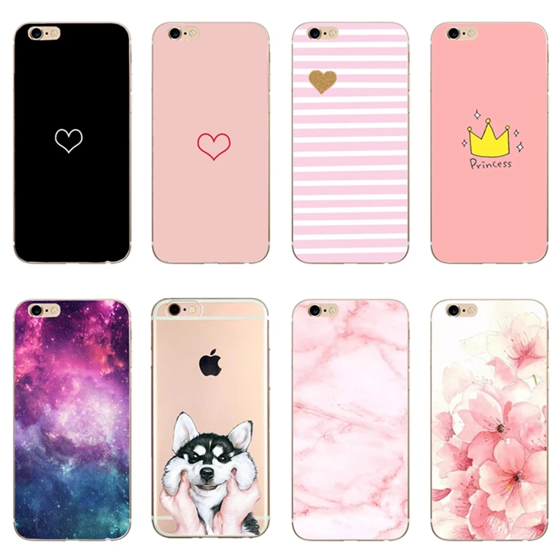 Силиконовый чехол для Apple IPhone SE 5s 5 6s 6 7 8 Ультратонкий Мягкий с милым мультяшным