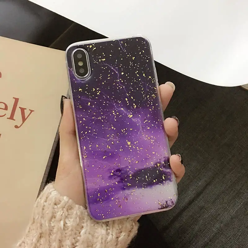 

Simple Marble For Iphone 6 6S 7 8plus X Xs Xr Max Epoxy Drop Protection Case