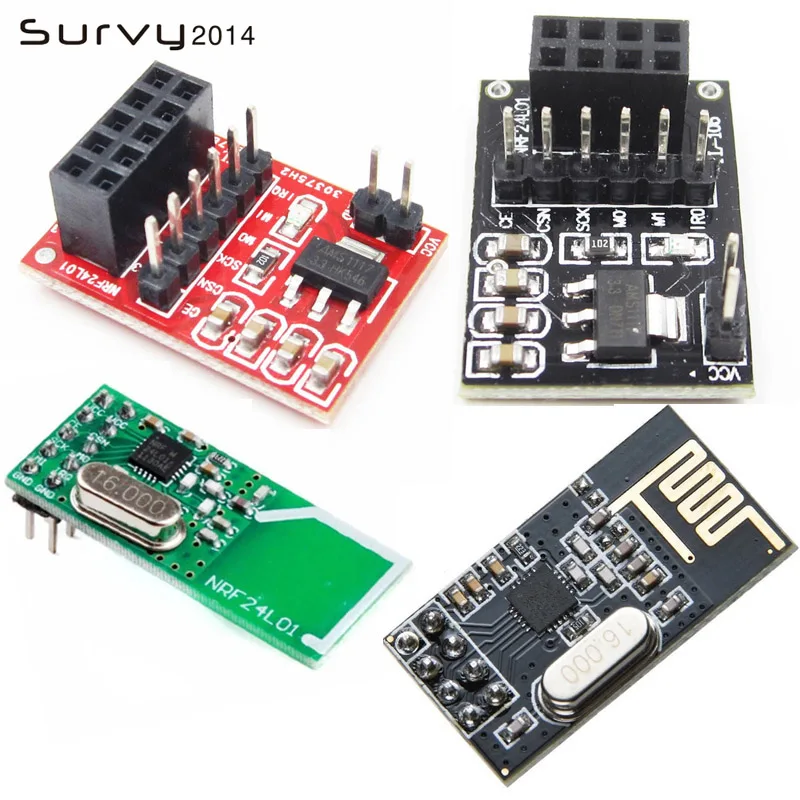 

NRF24L01 Wireless adapter module 2.4G / the NRF24L01 upgrade version 2Mbit/s NRF24L01 Socket Adapter plate Board