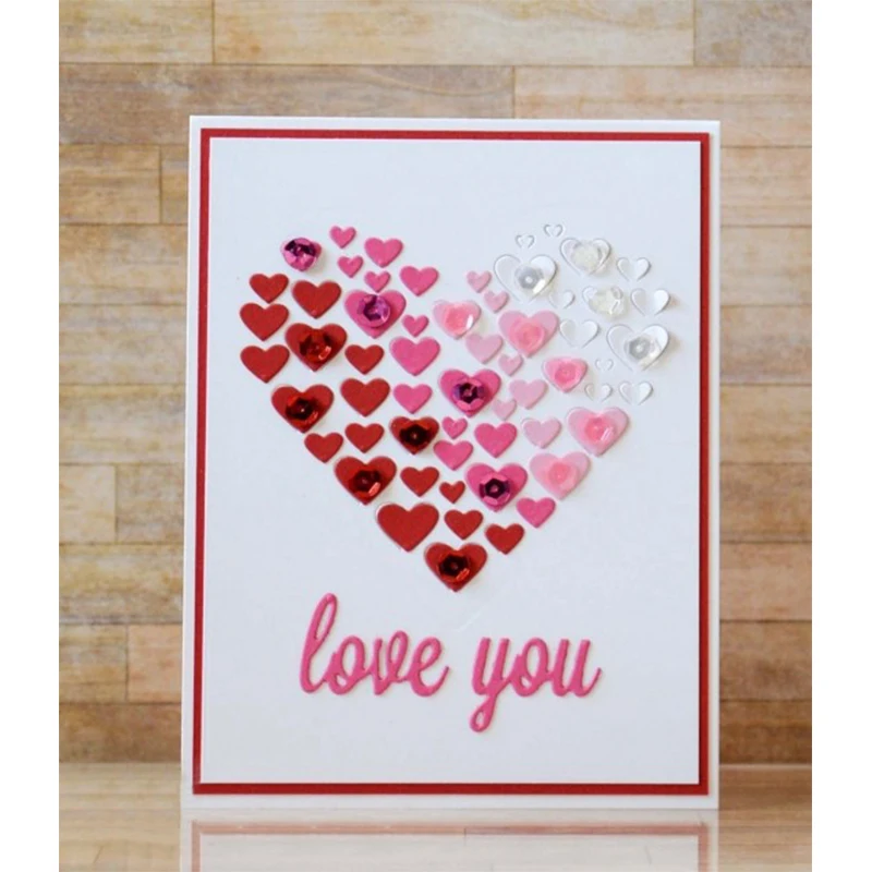 

Flutter Heart Metal Cutting Dies Silver DIY Card Album Photo Making Decoration Craft Template Scrapbooking Handmade Stencil