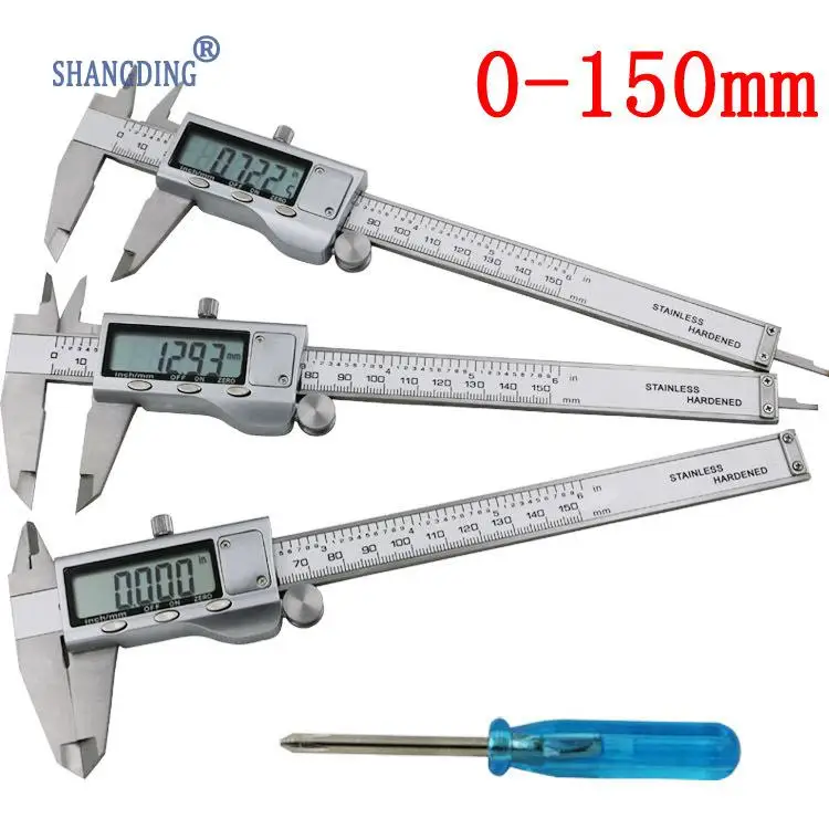 Digital Caliper 0 150mm/6" Stainless Steel Metal Casing Digital CALIPER