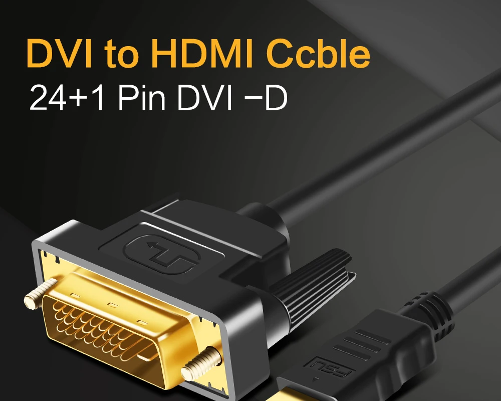 HDMI к DVI 24+ 1 штыревой адаптер Male to Female 3D 1080 P для LCD DVD HDTV xbox Высокоскоростной HDMI кабель 1 м 2 м 3 м 5 м