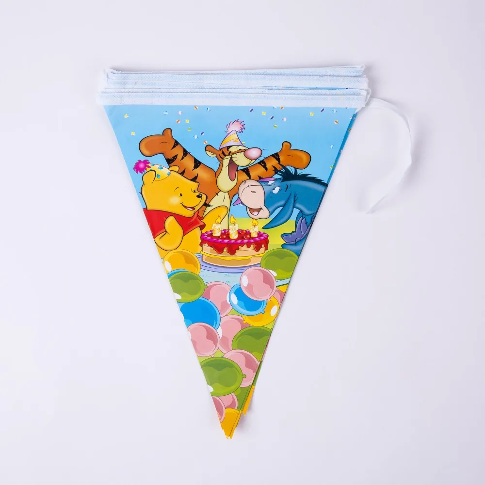

1pcs/set Yellow Bear&tiger Birthday Party Decoration Banner sign flags Party Supplies Baby Birthday Anniversary celebration