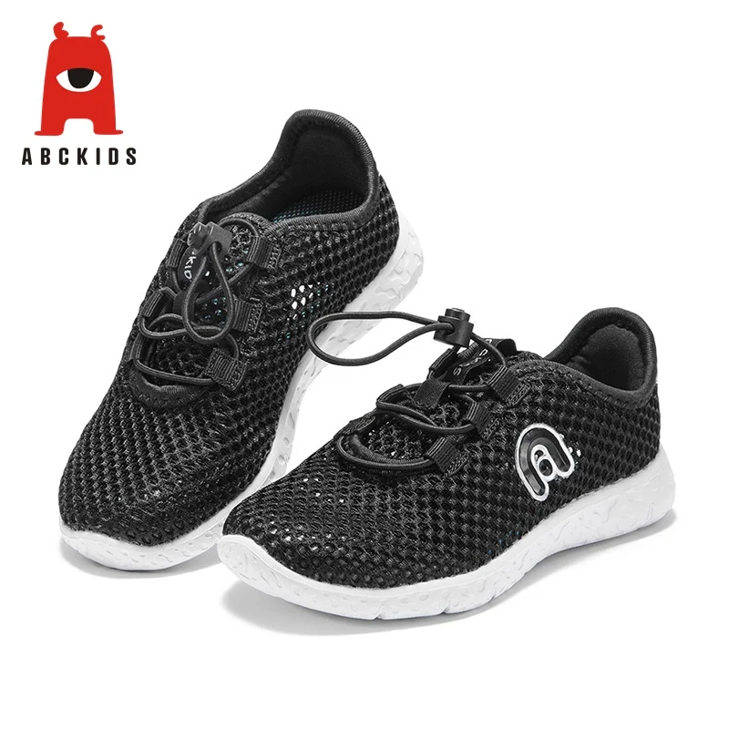 ABC KIDS 2019 summer black solid color net mesh children's comfortable running sports shoes
