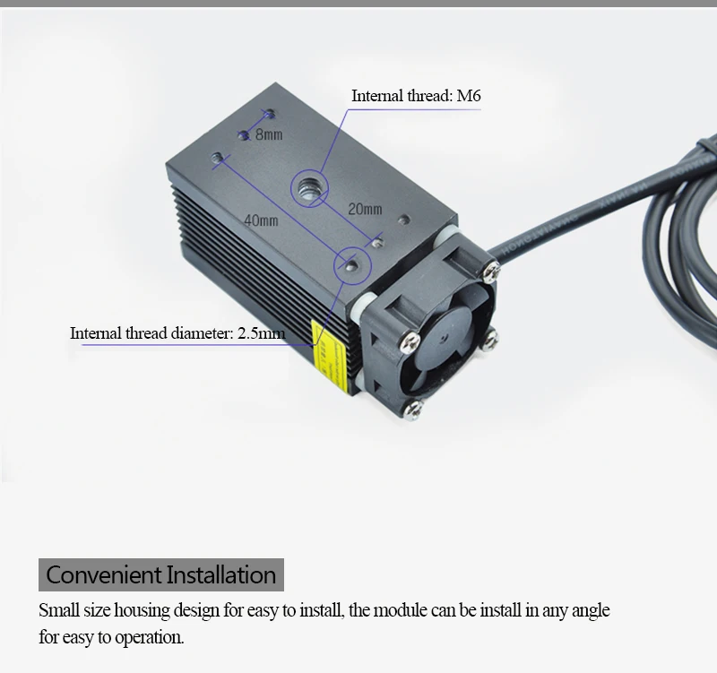 12VDC фокус 300 МВт 405nm фиолетовый синий лазерный диод модуль вентилятора адаптер гравировки, маркировки