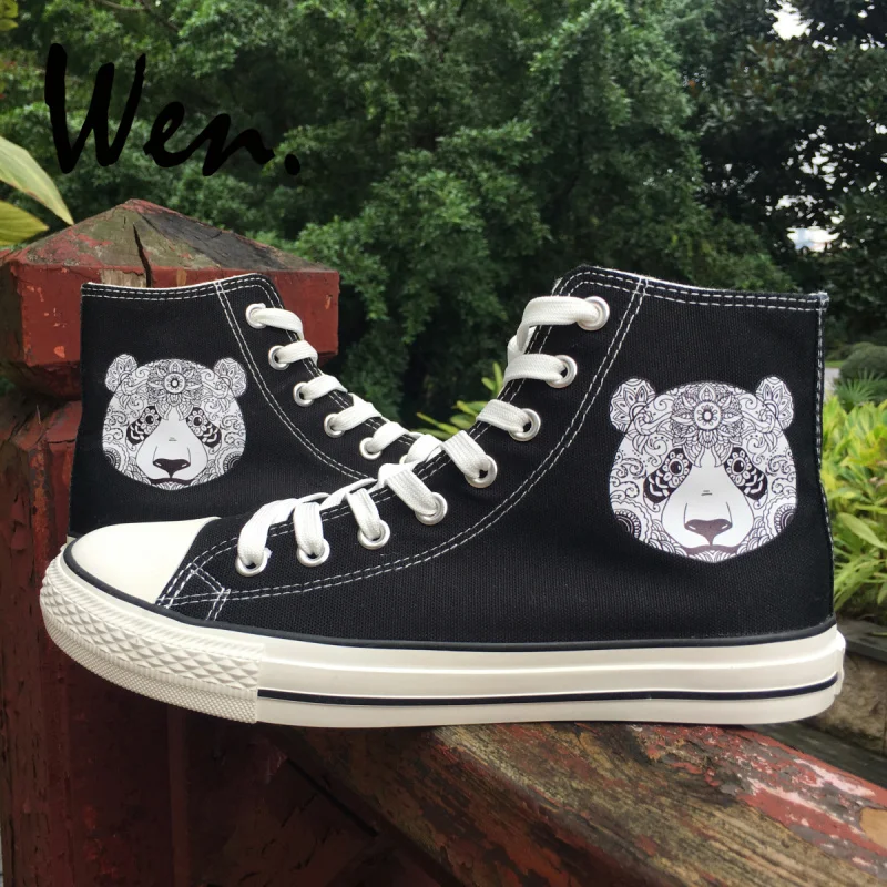 Download Wen Panda Tattoo Design High Top Skateboarding Shoes Mens ...