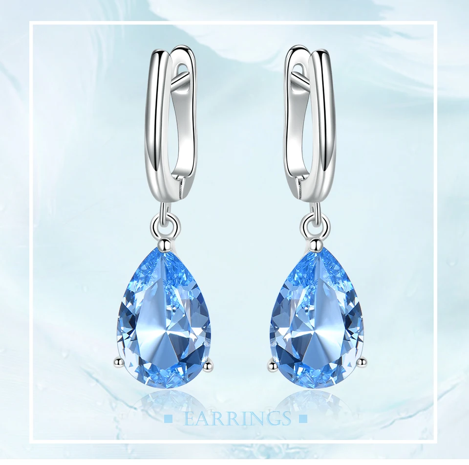 UMCHO Nano Sky Blue Topaz 925 sterling silver earring for women EUJ095B-1-pc (1)