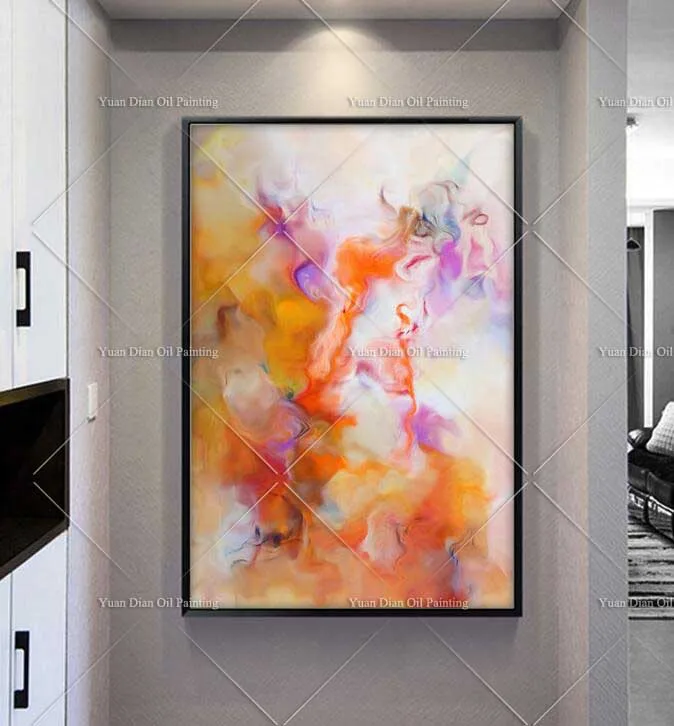 

Warm Color Winter Sea Handpainted Abstract Landscape Oil Painting On Canvas Wall Art Wall Pictures For Living Room Home Decor