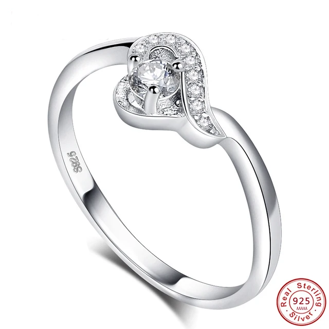 bijoux simple heart shape 925 sterling silver jewelry ring aaaaa level cz wedding band engagement rings - Heart Wedding Rings bijoux simple heart shape 925 sterling silver jewelry ring aaaaa level cz wedding band engagement rings - Heart Wedding Rings