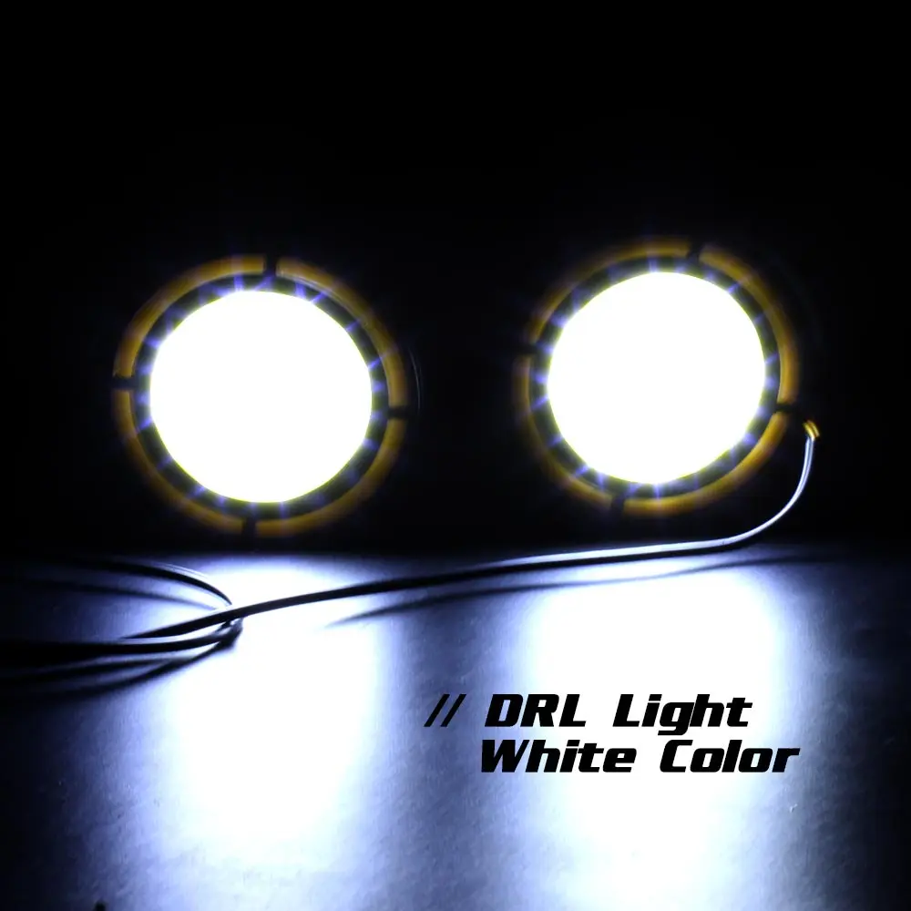 12v светодиодный дневные ходовые огни COB DRL Круглый 30 Вт диаметр 70 мм автомобили