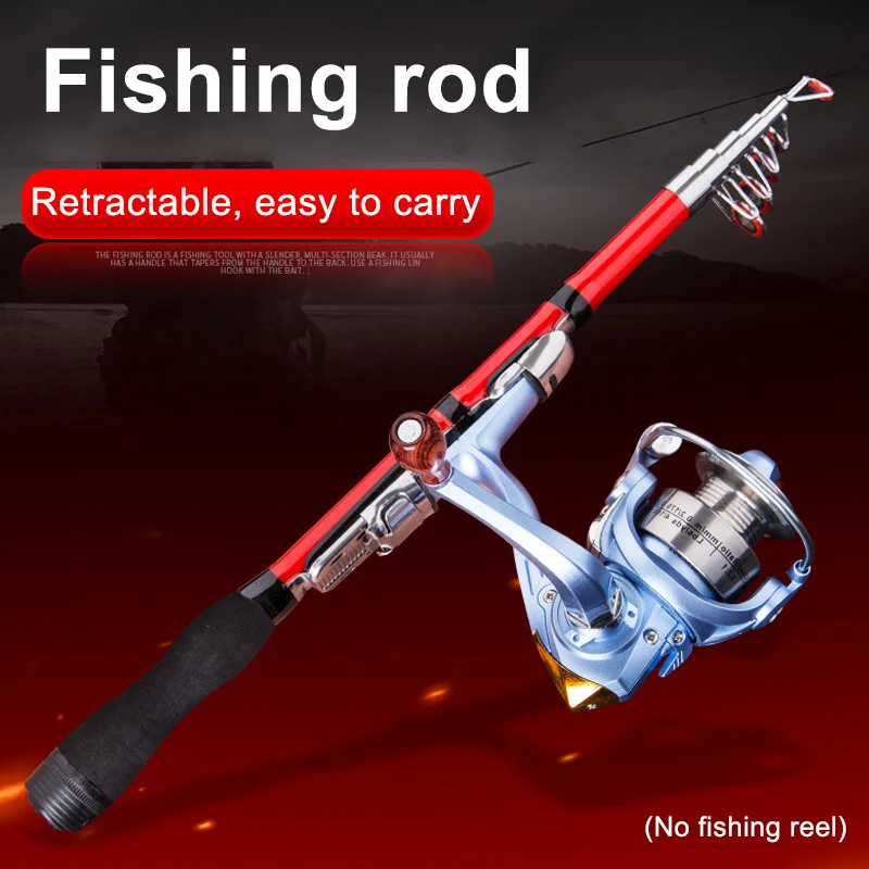 Portable Telescopic Fishing Pole Small Size Hard Fishing Rod for Sea Lake JT-Drop Ship