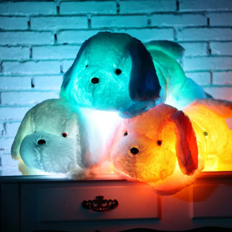 Дропшиппинг светящаяся плюшевая кукла собака Красочный Светодиодный светящийся собачки детские игрушки для девочек Kidz подарок на день рождения и Рождество