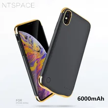 NTSPACE 6000 мАч ультра тонкий внешний аккумулятор, чехол для зарядного устройства, чехол для iPhone Xs Max, чехол для внешнего аккумулятора с зажимом, чехол для аккумулятора