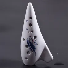 Ocarina Alto C Tone ceramic 12-hole подводная лодка стиль фарфоровая флейта глазурь музыкальный инструмент подходит в качестве подарка студентка Beginn