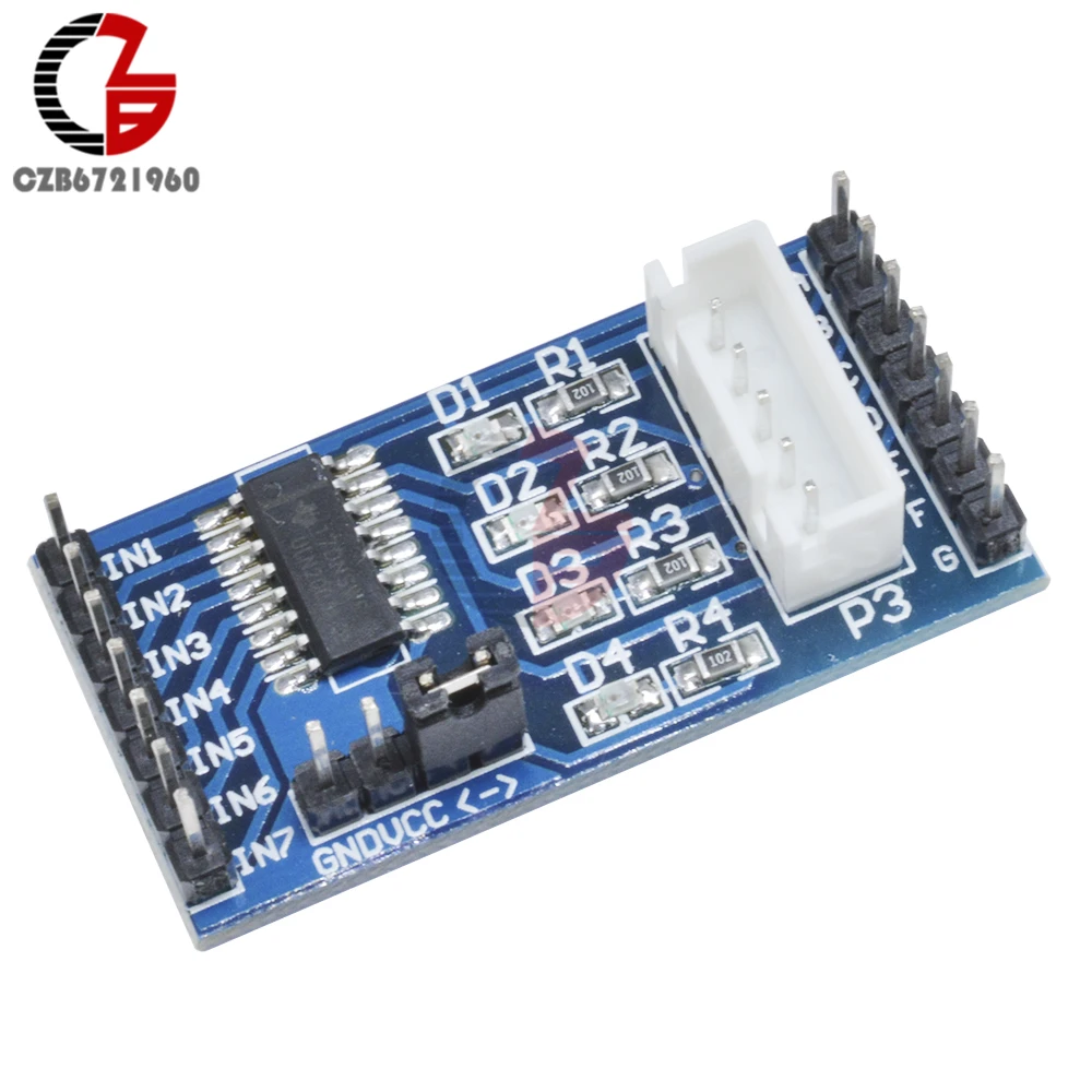 DC 12V ULN2003 шаговый двигатель драйвер платы модуль для Arduino 5V 4 фазный 5 линия 28BYJ