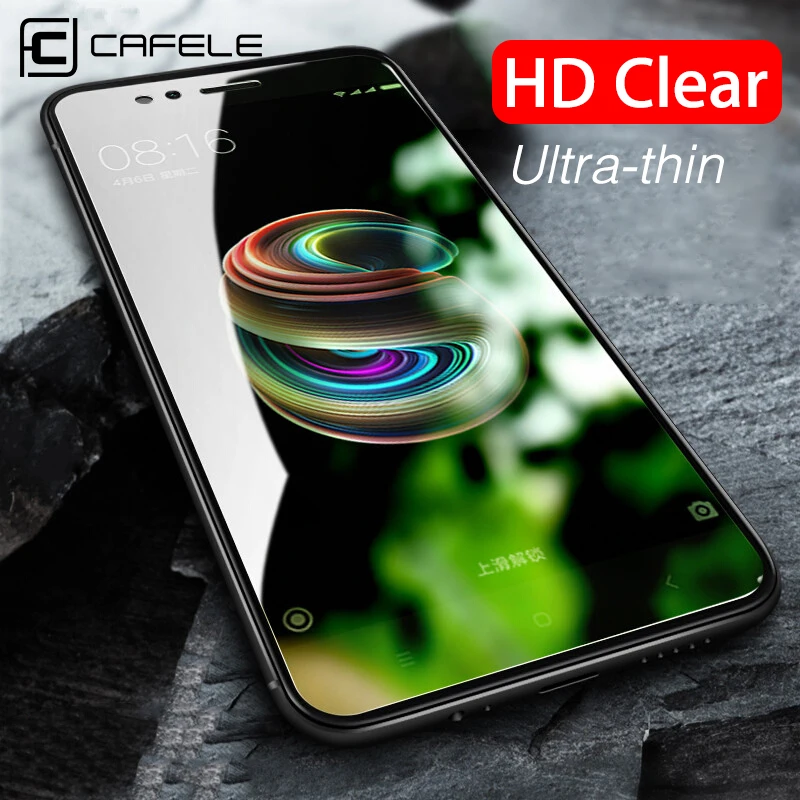 

CAFELE Tempered Glass for Xiaomi mi 8 6 mix 2 2s A1 A2 5X 6X Screen Protector 2.5D HD Clean Protective Glass Film