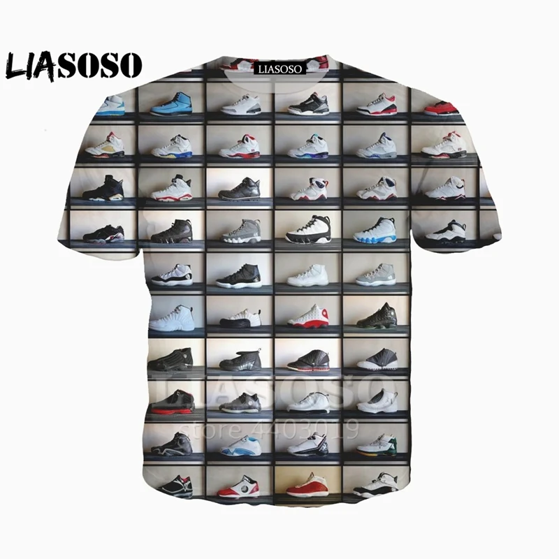 

LIASOSO New Classic Jordan shoes Tees 3D Print t shirt/Hoodie/Sweatshirt Unisex Funny streetwear Harajuku Tops hoodies A050-47