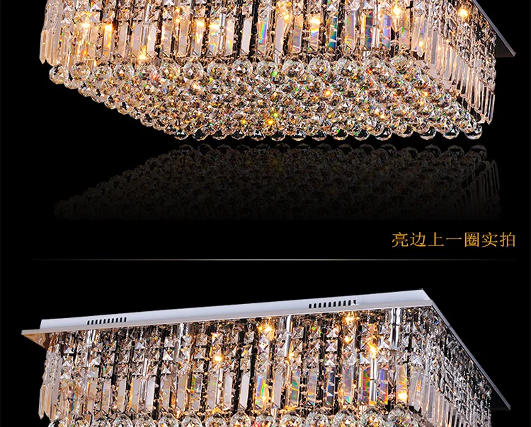 Современная светодиодная Люстра для столовой, Большая хрустальная лампа ...