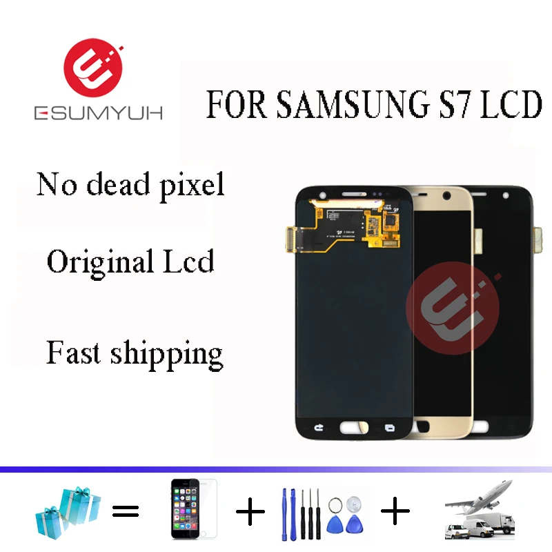 

10pcs 100% Tested LCD For Samsung Galaxy S7 LCD Display Touch Screen Digitizer Full Assembly Replacemen