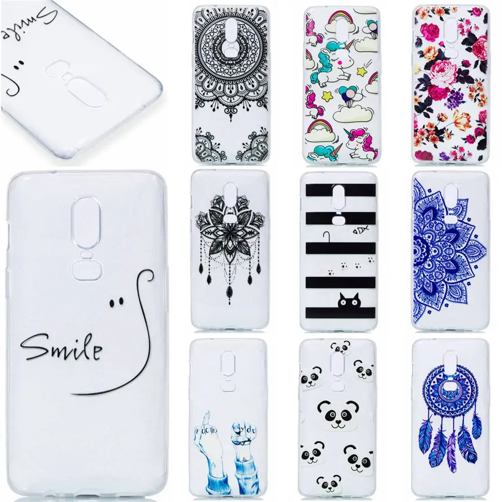 Cartoon Phone Cases For OnePlus 6 Global 64GB 128GB 256GB Covers A6003 A6000 6th Mens Womans Strong Protector |