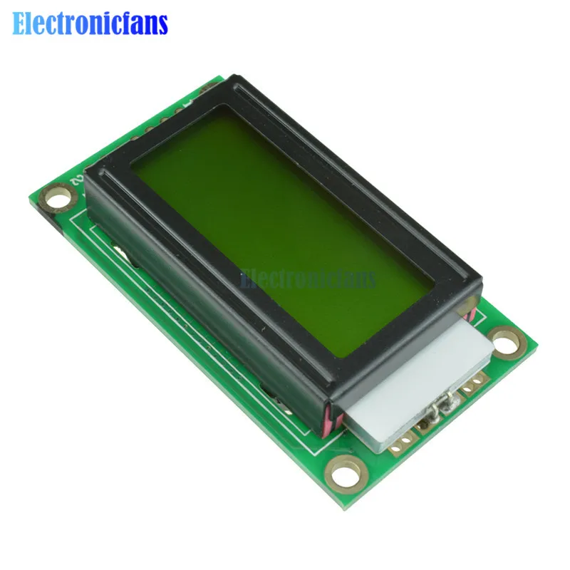 Желтый ЖК дисплей 0802 дюйма 8x2 символа модуль дисплея 5 в LCM для Arduino Raspberry pi|raspberry pi