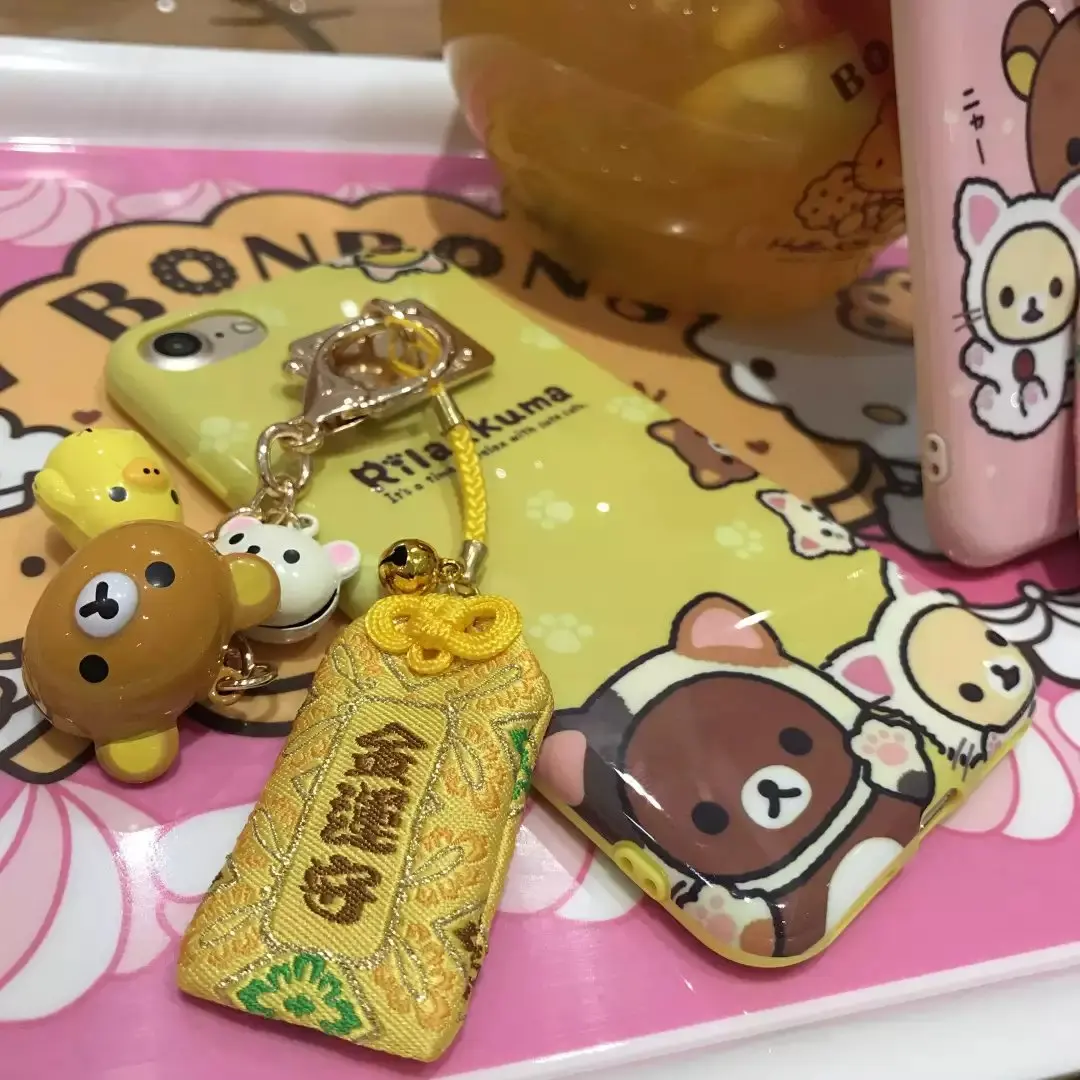 Rilakkuma милый мультфильм кольцо колокольчик силиконовый чехол для телефона чехол для iphone 11 pro 7 6 6splus 8 X XR XS забавная Милая резинка гелевый Чехол